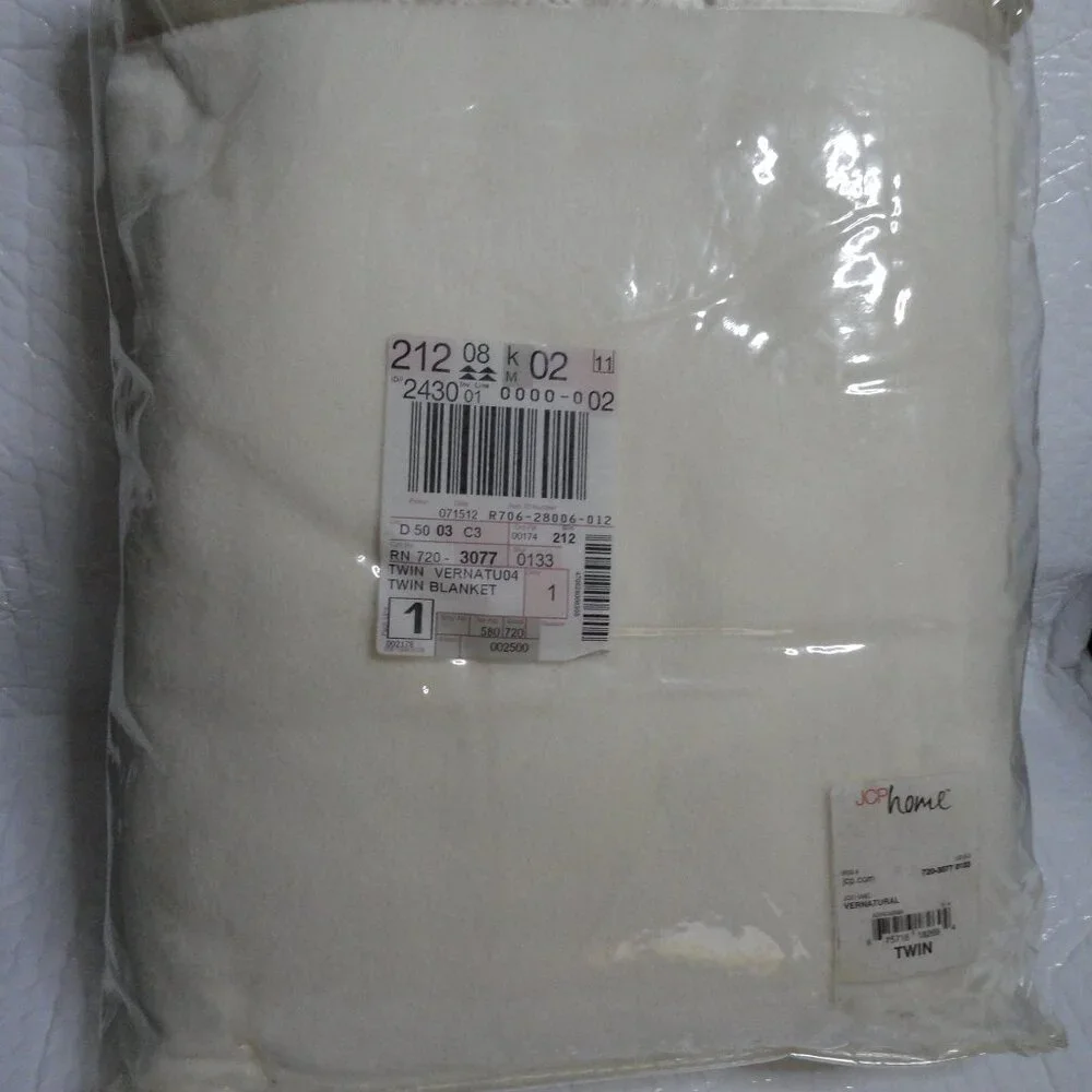 Ever Soft Blanket Vintage Twin Beige with light gold satin trim 66" x 90" - Picture 10 of 10